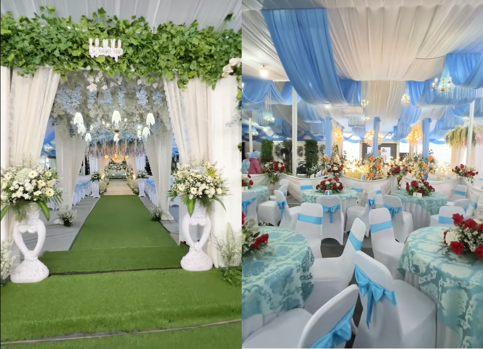 Dekorasi acara khitanan putra Lurah Cimanggis, Bojonggede, Depok.